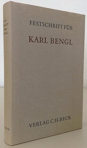 Bild des Verkufers fr BENGL, K. - Festschrift fr Karl Bengl. Herausgegeben von August R. Lang. zum Verkauf von Buch & Consult Ulrich Keip