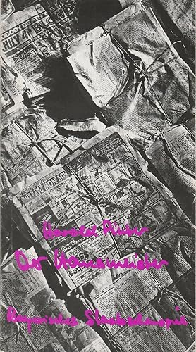 Bild des Verkufers fr Programmheft Der Hausmeister von Harold Pinter. Premiere 17. Dezember 1986 Theater im Marstall Spielzeit 1986 / 87 Heft 12 zum Verkauf von Programmhefte24 Schauspiel und Musiktheater der letzten 150 Jahre