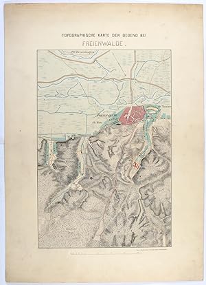 Bild des Verkufers fr TOPOGRAPHISCHE KARTE DER GEGEND BEI FREIENWALDE.". zum Verkauf von Antiquariat Peter Fritzen