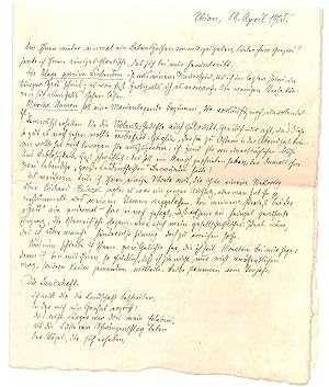 Imagen del vendedor de Eigenh. Brief mit 2 eigenh. Gedichten und U. a la venta por Eberhard Kstler Autographen&Bcher oHG