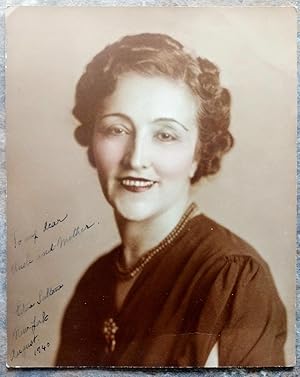 [OTTOMAN DYNASTY PHOTOGRAPH] [Autograph photo signed Sabiha Sultan].