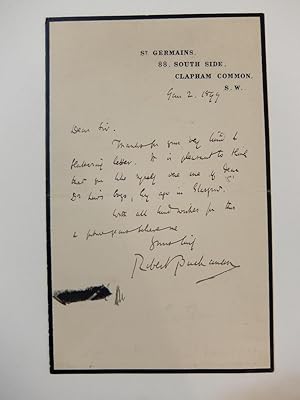 Autograph Letter Signed