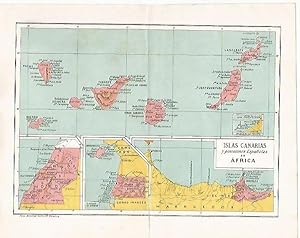 Bild des Verkufers fr LAMINA 13742: Mapa de las Islas Canarias y posesiones en Africa zum Verkauf von EL BOLETIN