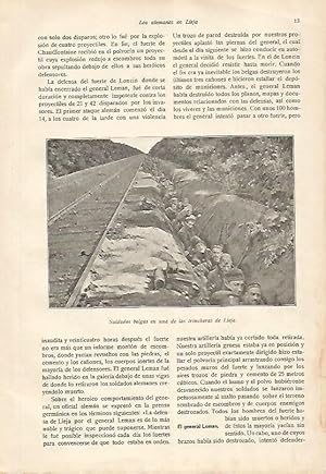 Seller image for LAMINA 13585: Soldados de Belgica en las trincheras de Lieja for sale by EL BOLETIN