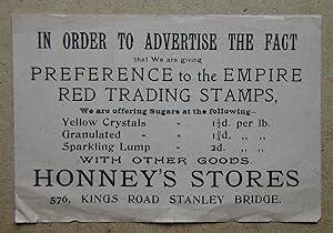 Honney's Stores, 576 Kings Road, Stanley Bridge.