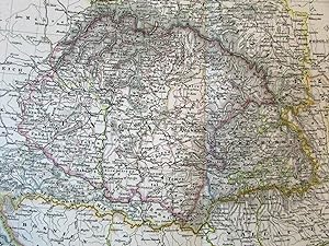 Hungary Slavonia Croatia Ungarn Wallachia Dalmatia 1866 Stieler transition map