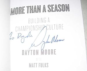 Seller image for More Than a Season: Building a Championship Culture for sale by Easy Chair Books