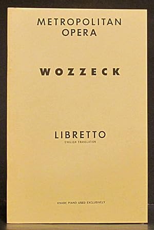 Imagen del vendedor de Wozzeck: Opera in 3 Acts (15 Scenes) a la venta por Schroeder's Book Haven