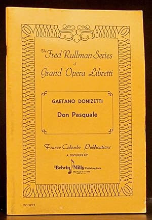 Immagine del venditore per Don Pasquale: A Comic Opera in Three Acts (FCOP17) venduto da Schroeder's Book Haven