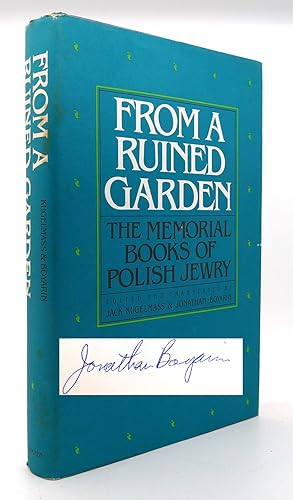 Seller image for FROM A RUINED GARDEN The Memorial Books of Polish Jewry for sale by Rare Book Cellar