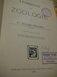 Imagen del vendedor de Lehrbuch der Zoologie a la venta por Alte Bcherwelt