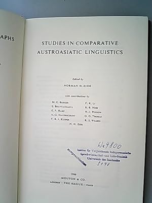 Bild des Verkufers fr Studies in comparative austroasiatic linguistics. (= Indo-Iranian Monographs Vol. V) zum Verkauf von Antiquariat Bookfarm