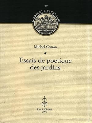 Bild des Verkufers fr Essais de poetique des jardins zum Verkauf von Librodifaccia