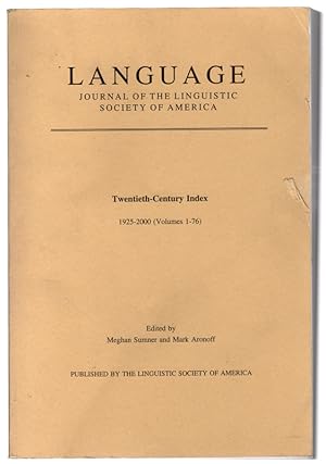 Seller image for Language Journal of the Linguistic Society of America for sale by Once Read Books