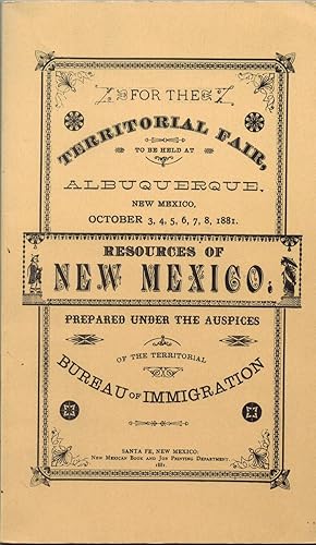 Immagine del venditore per The Resources of New Mexico venduto da Sabino Books
