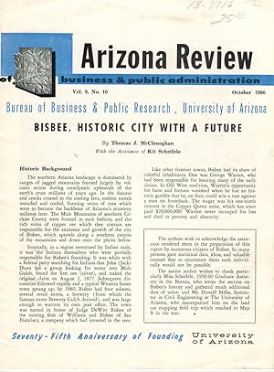 Bisbee, Historic City With A future Arizona Review of Business & Public Administration Vol.,9 No.10
