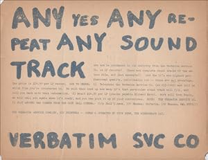 Imagen del vendedor de Film-Makers' Cinematheque Program for April and May 1965 a la venta por Specific Object / David Platzker