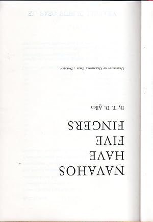 Immagine del venditore per Navahos Have Five Fingers venduto da The Sun Also Rises