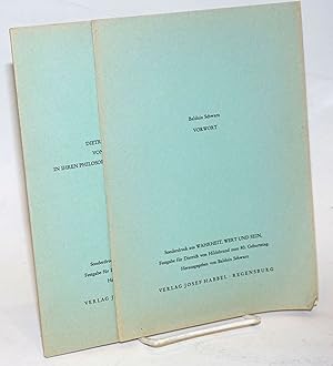 [2 pamphlets]: Dietrich von Hildebrands Lehre von der "Soseinserfahrung" in ihren Philosophiegesc...