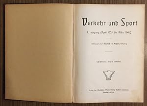 Verkehr und Sport : I. Jahrgang (April 1905 bis März 1906), Beilage zu Deutschen Alpenzeitung.