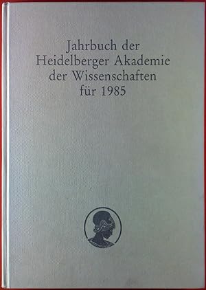 Bild des Verkufers fr Jahrbuch der Heidelberger Akademie der Wissenschaften fr 1985 zum Verkauf von biblion2