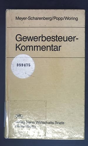 Imagen del vendedor de Gewerbesteuer-Kommentar. NWB-Steuer-Kommentare a la venta por books4less (Versandantiquariat Petra Gros GmbH & Co. KG)