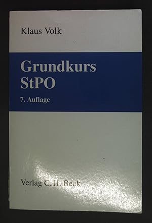 Imagen del vendedor de Grundkurs StPO. a la venta por books4less (Versandantiquariat Petra Gros GmbH & Co. KG)