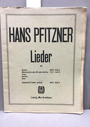 Hans Pfitzner Lieder für Sopran Heft 1