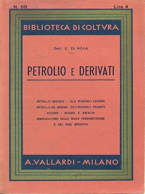 Bild des Verkufers fr Petrolio e derivati zum Verkauf von Librodifaccia