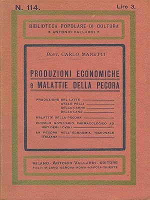 Imagen del vendedor de Produzioni economiche e malattie della pecora a la venta por Librodifaccia