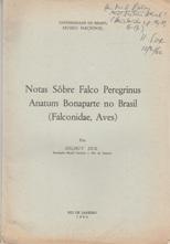 Image du vendeur pour Notas Sobre Falco Peregrinus Anatum Bonaparte no Brasil (Falconidae, Aves) mis en vente par Buchversand Joachim Neumann