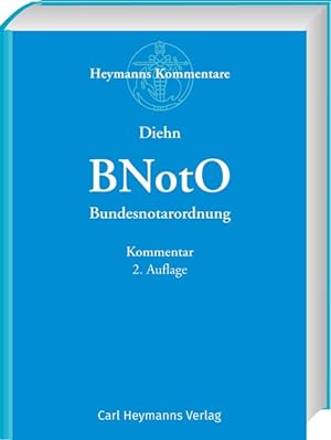 Seller image for BNotO - Bundesnotarordnung Kommentar for sale by primatexxt Buchversand