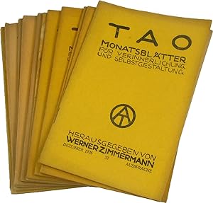 Tao. Monatsblätter für Verinnerlichung und Selbstgestaltung (Jahrgang 1926).,