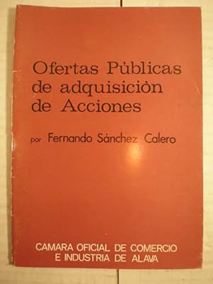 Bild des Verkufers fr Ofertas pblicas de adquisicin de acciones zum Verkauf von Librera Antonio Azorn