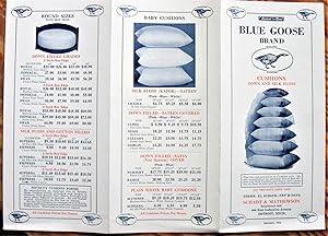 Blue Goose Brand Cushions-Down and Silk Floss. Advertising Brochure
