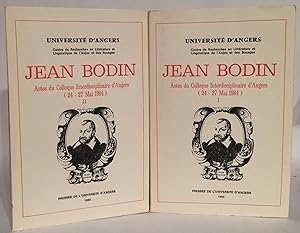 Jean Bodin. Actes du Colloque Interdisciplinaire d"Angers, 24 au 27 Mai 1984.