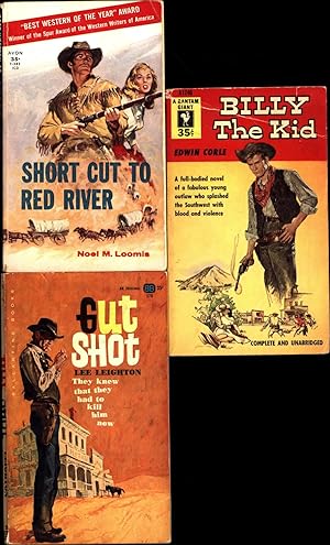Immagine del venditore per Billy the Kid / A full-bodied novel of a fabulous young outlaw who splashed the Southwest with blood and violence / Complete and unabridged / AND A SECOND BOOK, Gut Shot / They knew that they had to kill him now, AND A THIRD BOOK, Short Cut to Red River / 'Best Western of the Year' Award / Winner of the Spur Award of the Western Writers of America venduto da Cat's Curiosities