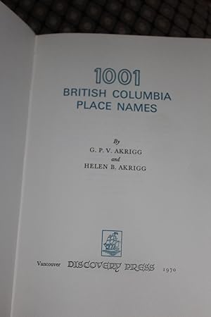 Immagine del venditore per 1001 British Columbia Place Names venduto da Wagon Tongue Books