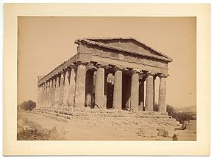 Girgenti Sicily Temple of Concordia Large vintage albumen photo Crupi 1890c L733
