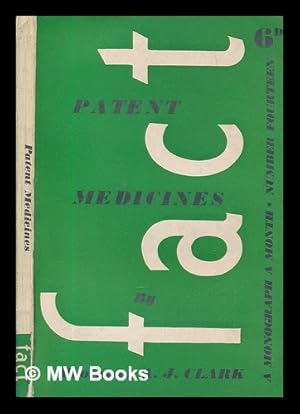 Imagen del vendedor de Patent medicines / by Professor A.J. Clark a la venta por MW Books Ltd.