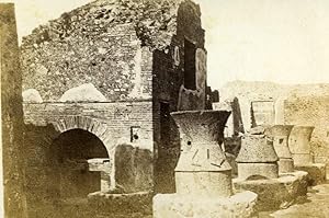 Image du vendeur pour Italy Pompeii Ruins Bakery Old CDV Photo Sommer 1870 mis en vente par Bits of Our Past Ltd