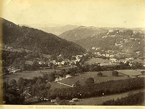 Wales Betws y Coed from Mount Garmon Old Photo Bedford circa 1870