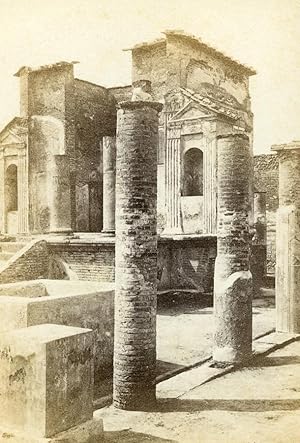 Seller image for Italy Pompeii Ruins Temple Tempio di Iside Old CDV Photo Sommer 1870 for sale by Bits of Our Past Ltd