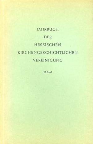 Imagen del vendedor de Jahrbuch der Hessischen Kirchengeschichtlichen Vereinigung 22. Band a la venta por Antiquariat Liberarius - Frank Wechsler