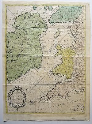 Image du vendeur pour A New and accurate Map of the Parts of England, Scotland and Ireland bordering on St.George s Channel &c. mis en vente par Angelika C. J. Friebe Ltd. - MapWoman