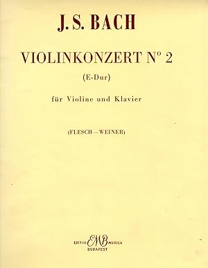 Seller image for Violinkonzert [Concerto] No.2 in E Major For Violin and Piano, BWV 1042 [VIOLIN PART and PIANO FULL SCORE] for sale by Cameron-Wolfe Booksellers