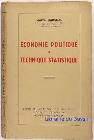 Imagen del vendedor de Economie politique et technique statistique a la venta por Librairie du Bassin