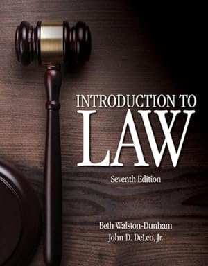 Imagen del vendedor de Introduction to Law a la venta por GreatBookPrices