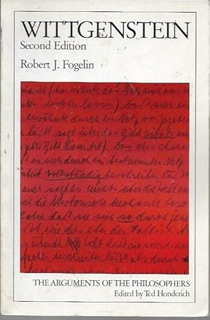 Imagen del vendedor de Wittgenstein (The Arguments of the Philosophers Series) a la venta por Bookfeathers, LLC