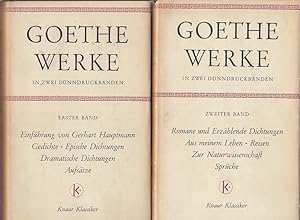 Goethes Werke in Bänden [2 Bde.] / Johann Wolfgang von Goethe, Einführung von Gerhart Hauptmann; ...